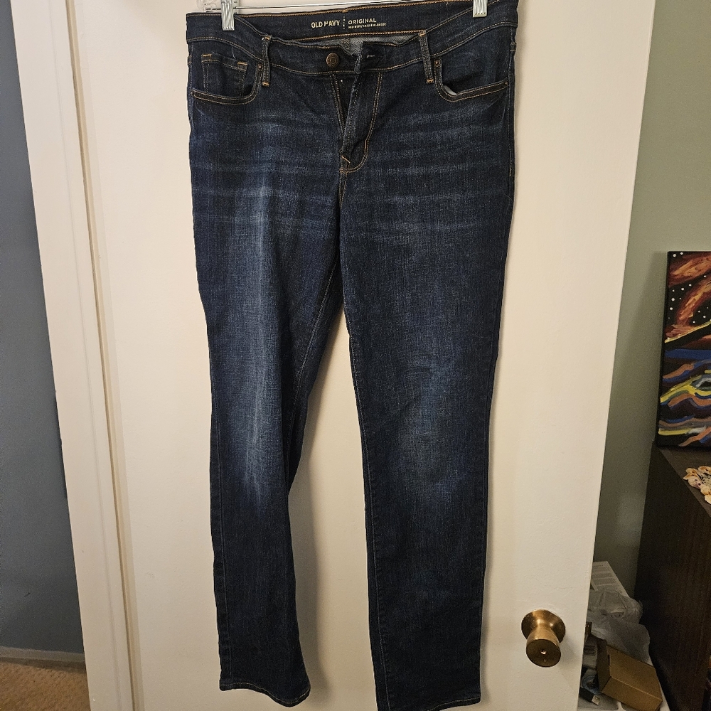 Old Navy Original Mid Rise Straight Leg Jeans Size 10 $10